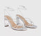 Womens OFFICE Harbour Multi Strap Block Heels Silver