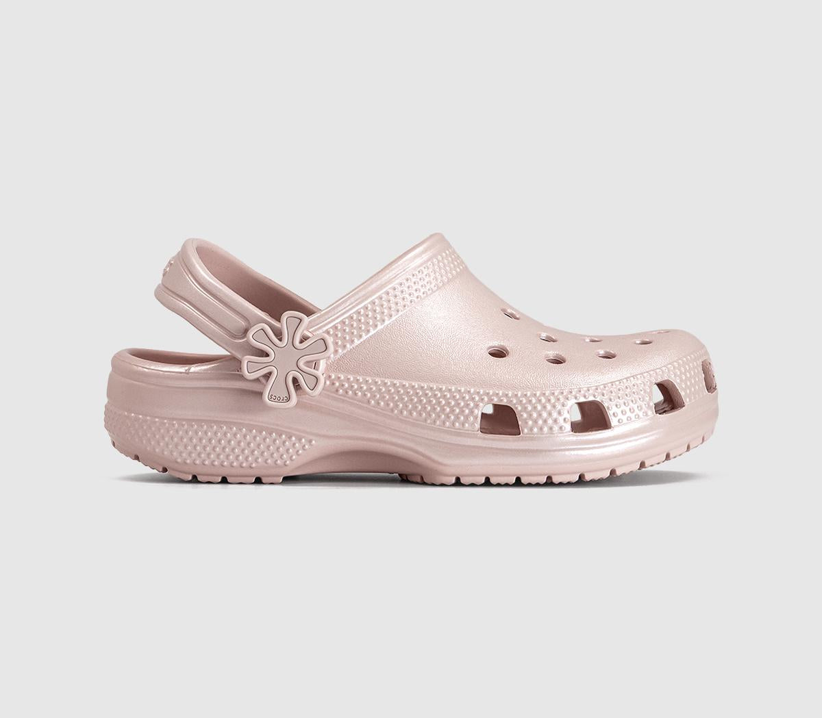 Kids Crocs Classic Pearl Shine K Clogs Quartz