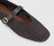 Womens OFFICE Feather Knitted Mary Jane Ballet Pumps Brown