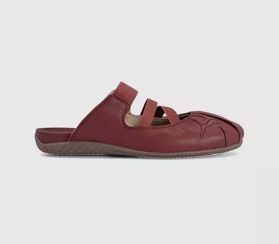 Womens PUMA Speedcat Ballet Mules Burgundy