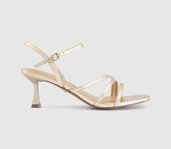 Womens OFFICE Millie Multi Strap Heels Gold