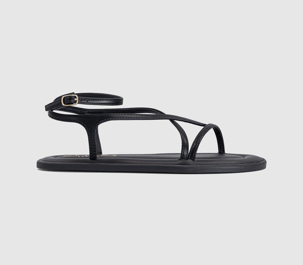 Womens OFFICE Salvador Strappy Footbed Sandals Black