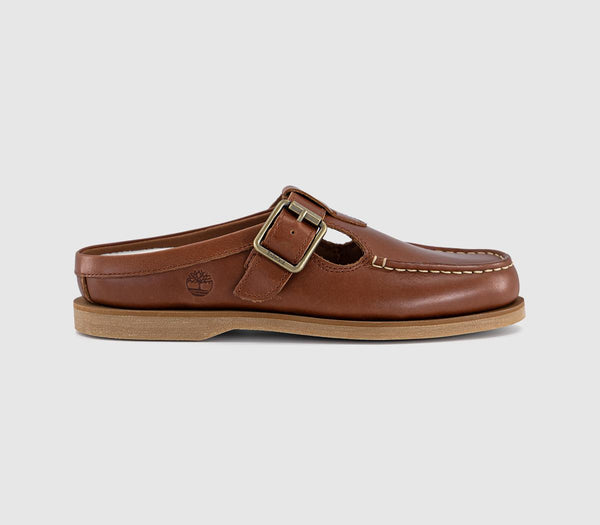 Womens Timberland Classic Boat Clog Shoes Rust Full Grain