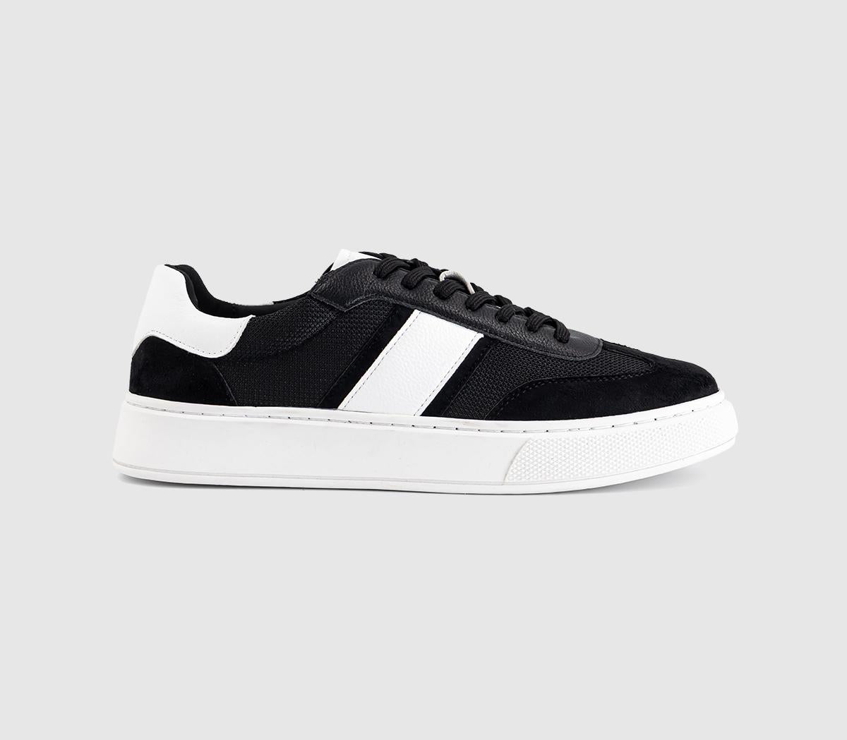 OFFICE Caspian Retro Mesh Trainers Black White