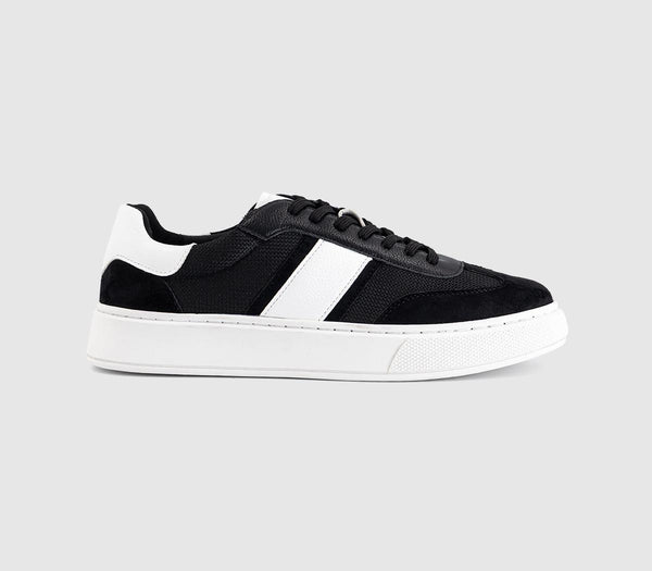 OFFICE Caspian Retro Mesh Trainers Black White