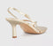 Womens OFFICE Mokka Toepost Slingback Heeled Sandals Gold