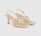 Womens OFFICE Mokka Toepost Slingback Heeled Sandals Gold