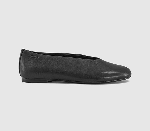 Womens Vagabond Shoemakers Aleya Ballet Flats Black Leather