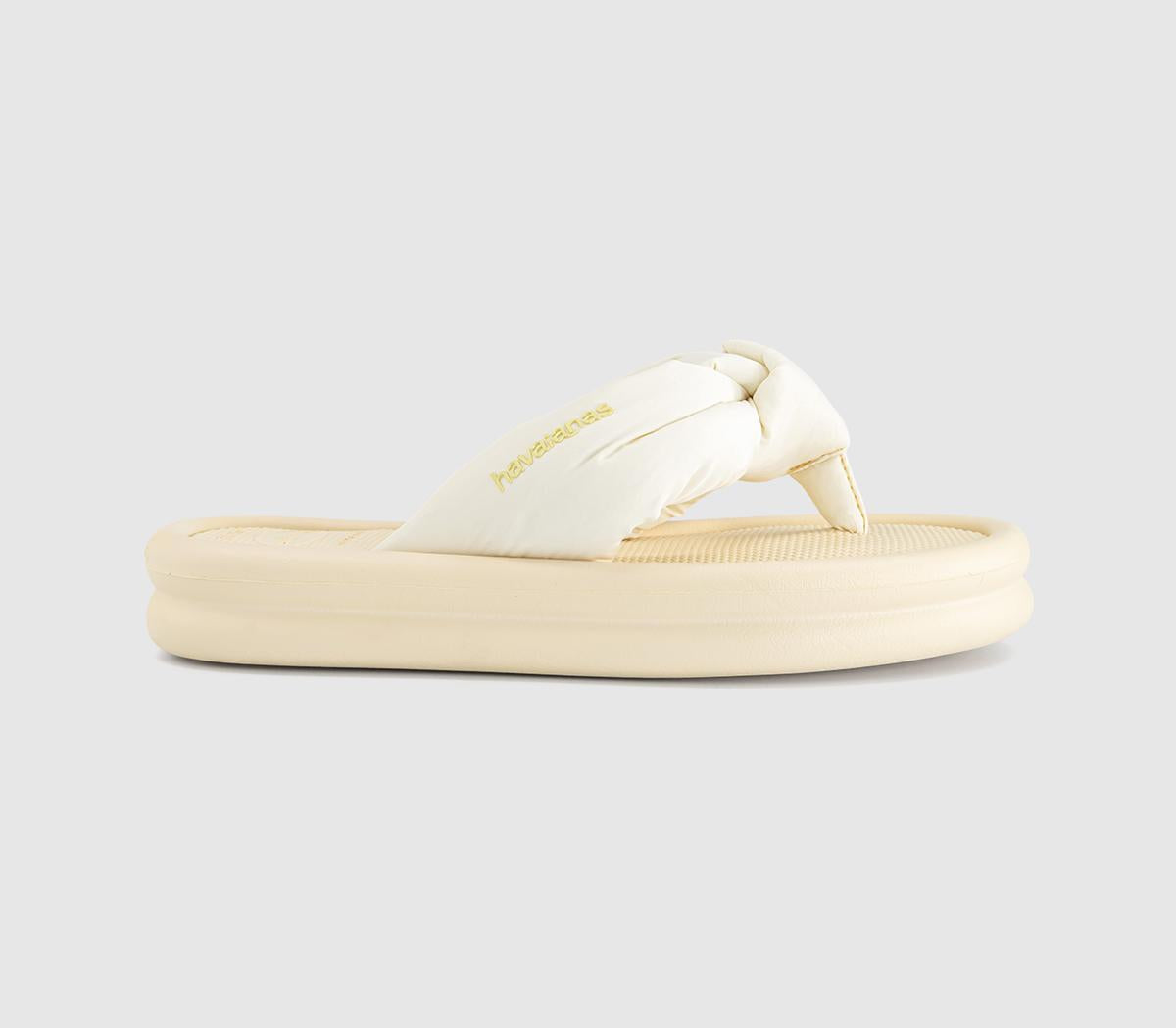 Womens Havaianas Over Puffed Flip Flops Buttercream