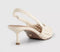 Womens OFFICE Miami Woven Slingback Heels Off White