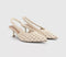 Womens OFFICE Miami Woven Slingback Heels Off White