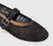 Womens OFFICE Fenix Double Strap Mary Jane Ballet Pumps Black Lace