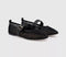 Womens OFFICE Fenix Double Strap Mary Jane Ballet Pumps Black Lace