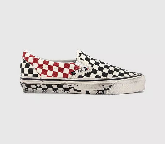 Vans Slam Jam X Lx Classic Slip On 98 Trainers Aod Black Checkerboard