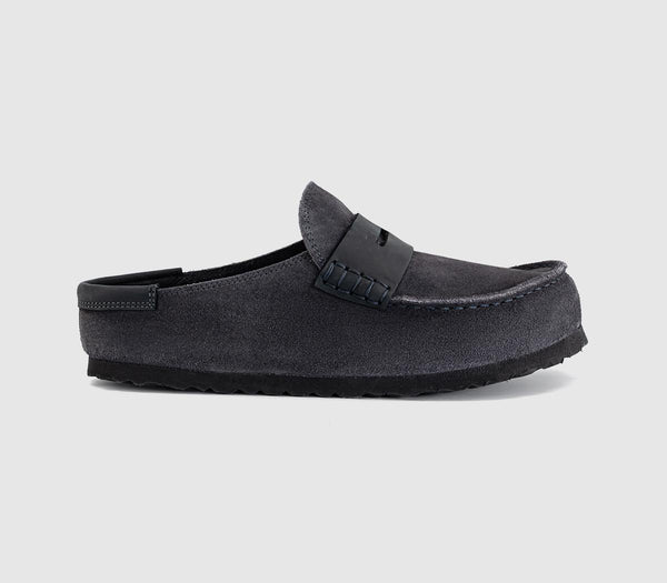 Womens BIRKENSTOCK Naples Mixed Clogs Charcoal