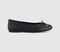 Womens OFFICE Fraggle Bow Ballerina Pumps Black