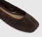 Womens OFFICE Fang Ruched Ballerina Pumps Brown