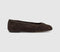 Womens OFFICE Fang Ruched Ballerina Pumps Brown