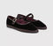 Womens Flabelus Mary Janes Brown Velvet