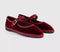 Womens Flabelus Mary Janes Red Velvet