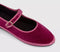 Womens Flabelus Mary Janes Pink Velvet
