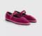Womens Flabelus Mary Janes Pink Velvet