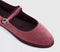 Womens Flabelus Mary Jane Pink Burgundy Velvet