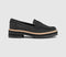 Womens TOMS Cara Loafers Black Leather
