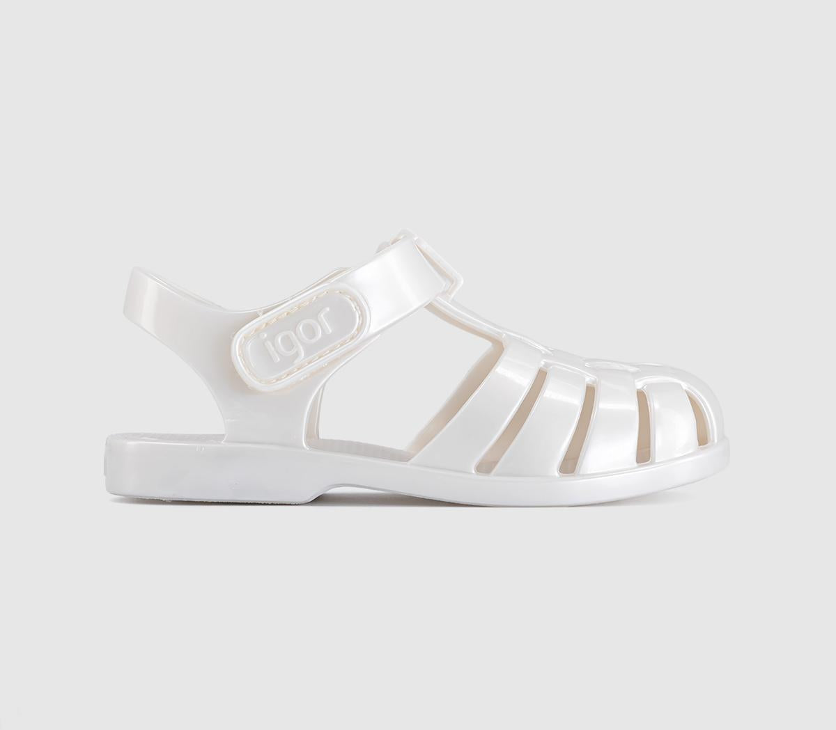 Kids Igor Clasica Toddler Sandals Nacar White