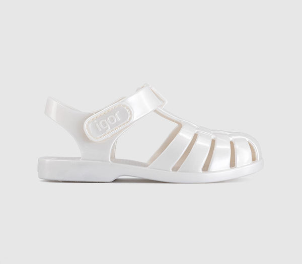 Kids Igor Clasica Toddler Sandals Nacar White