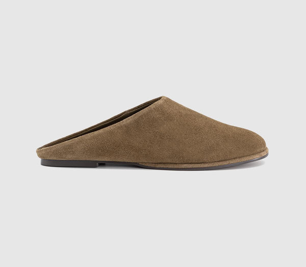 Womens OFFICE Feel Good Suede Mules Tan Suede