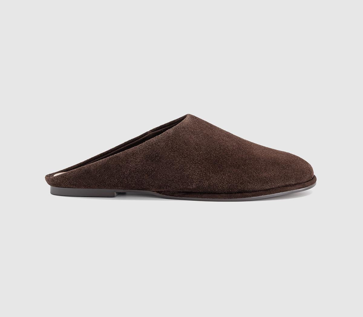 Womens OFFICE Feel Good Suede Mules Brown Suede