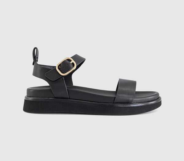 Womens OFFICE Sorrel Two Part Footbed Sandals Black