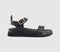 Womens OFFICE Sorrel Two Part Footbed Sandals Black