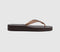 Womens Sleepers Tapered Platform Flip Flops Brown Transparent