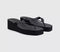 Womens Sleepers High Platform Flip Flops Black