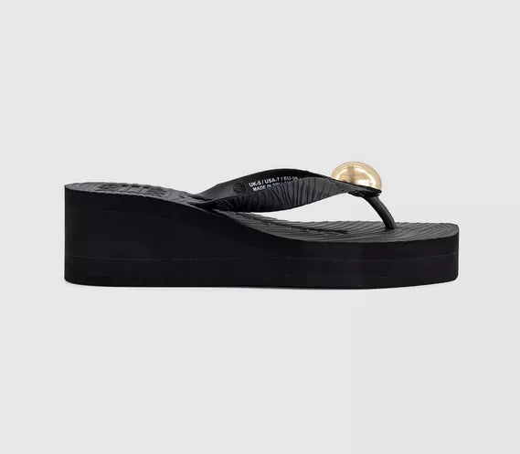Womens Sleepers Paris Flip Flops Black
