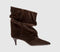 Womens OFFICE Studio Aria Ruched Ankle Boots Brown Suede UK Size 5