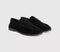 Womens OFFICE Figure Ruched Loafers Black Suede