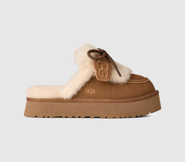 Womes UGG Disquette Heritage Slippers Chestnut