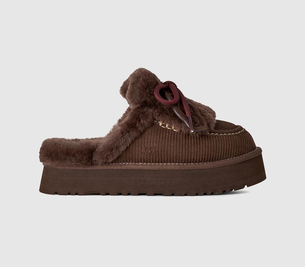 Womens UGG Disquette Heritage Slippers Burnt Cedar
