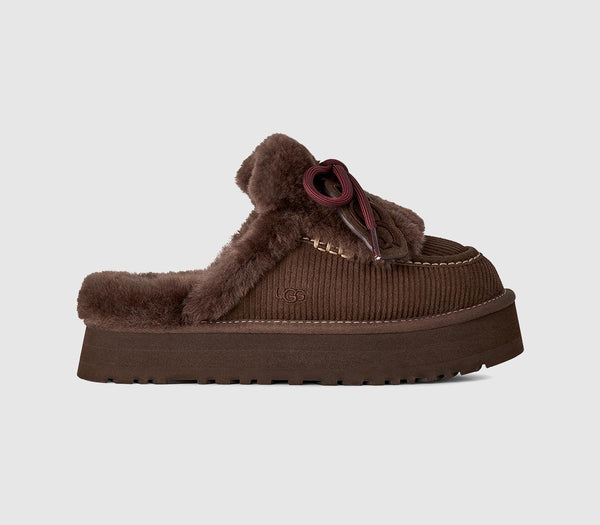 Womens UGG Disquette Heritage Slippers Burnt Cedar