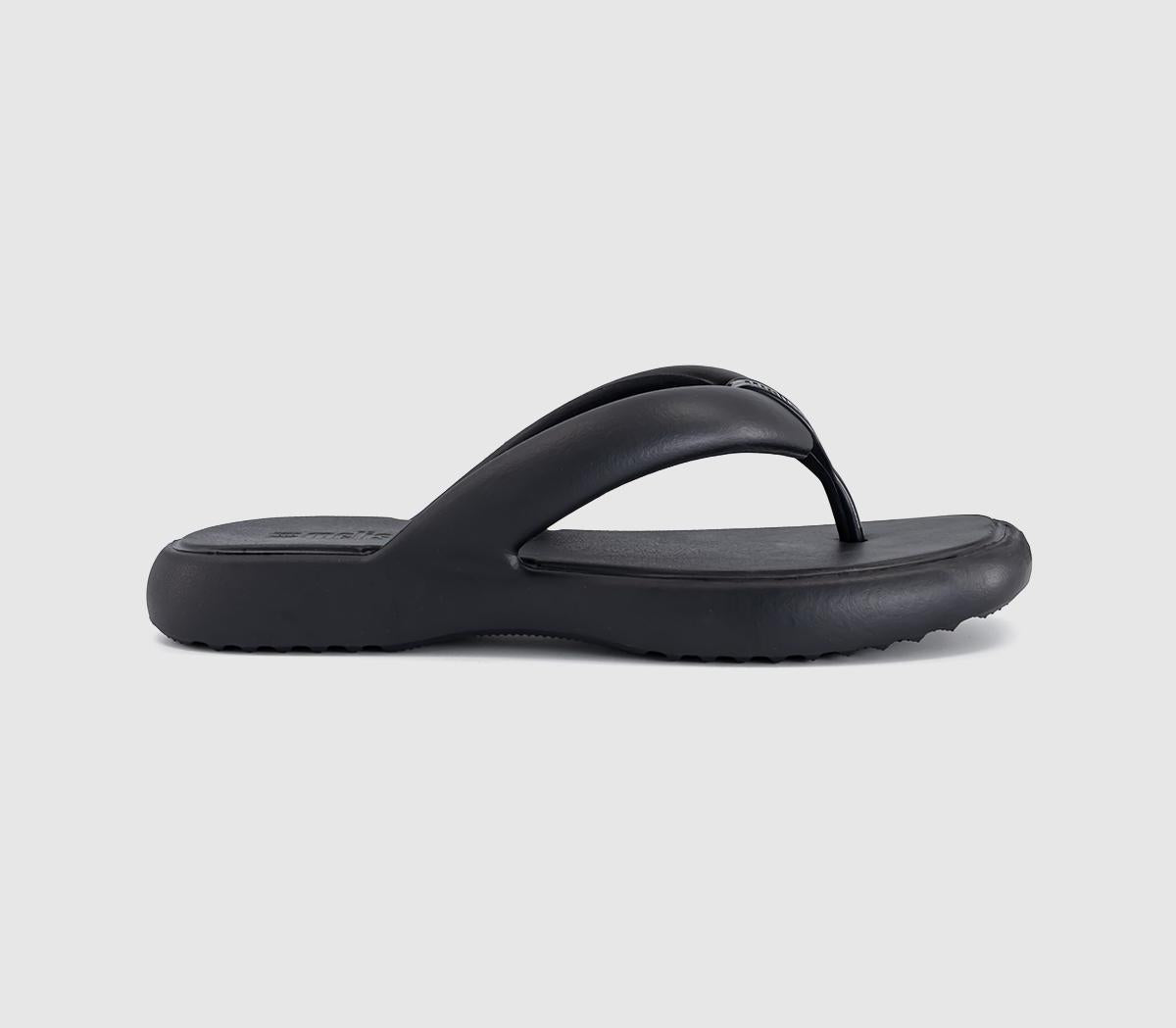 Womens Melissa Free Low Toe Thong Sandals Black