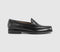 Mens G.H Bass & Co Easy Weejun Flag Loafers Black Leather