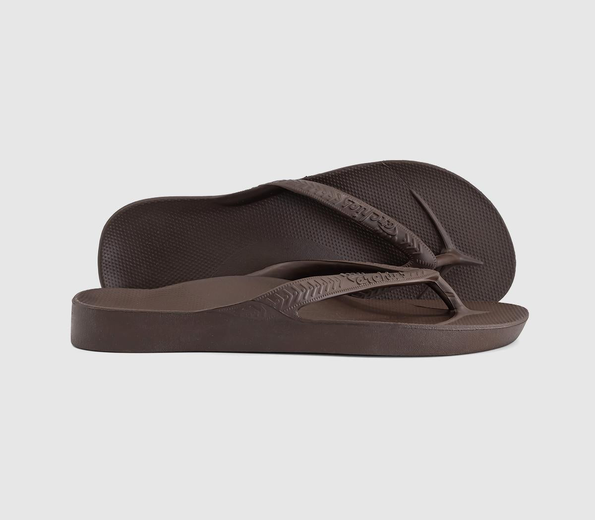 Mens Archies Flip Flops Brown