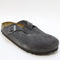 Womens BIRKENSTOCK Boston Clogs Charcoal Suede UK Size 5.5 EU39