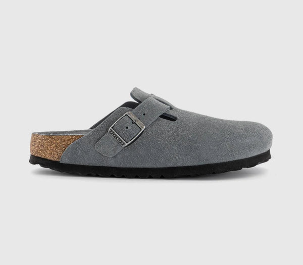 Womens BIRKENSTOCK Boston Clogs Basalt Grey Tfb UK Size 5 EU38