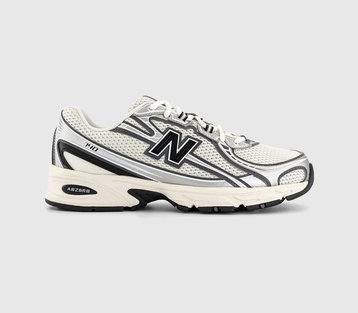 New Balance 740 V2 Trainers Silver Black UK Size 8