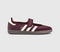 adidas Samba Jane Ballet Trainers Maroon Cream White Gold Metallic UK Size 7.5