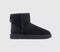 Womens UGG Classic Mini II Boots Black Suede UK Size 3